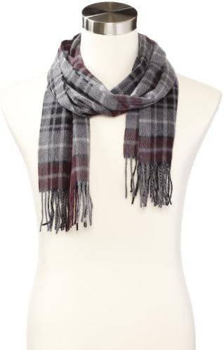 Amicale Men's Large Plaid Scarf