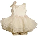 Bonnie Baby Girls Infant Satin Bodice To Organza Tiered Skirt