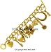 CHUNKY CHARM GOLD BRACELET WITH TOGGLE CLOSURE