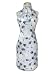 Black and white rose silk dress
