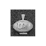 Arizona Wildcats Solid Sterling Silver ''UA'' Football Pendant