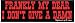 FRANKLY MY DEAR I DON'T GIVE A DAMN decal bumper sticker