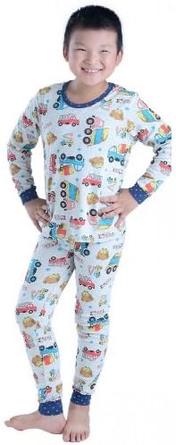 Yingbolun Boy's Car Print Flimsy Thermals Set 14 gray