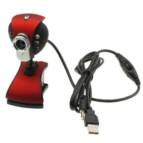 USB 6 LED 50MP Webcam Web Cam Camera PC Laptop with MIC and Clip