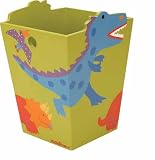 Dinosaur Dino Home Decor Waste Basket Trash Can Wooden TATUTINA