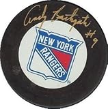 Andy Bathgate Autographed/Hand Signed Hockey Puck (New York Rangers)