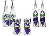 Grant Howard Associates Grapes Series Cruet Set with Salt & Pepper 6-pc.