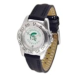 Michigan State Spartans NCAA Sport Ladies Watch (Leather Band)