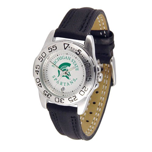 Michigan State Spartans NCAA Sport Ladies Watch (Leather Band)