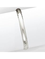 14k White Gold High Polished 8.00mm Hinged Bangle