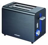Cloer 3510NA Electronic Cool-Touch Toaster, Black Brushed Aluminum Finish, 2-Slice