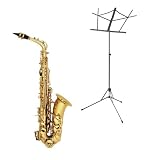 Conductor Model 300 Alto Saxophone - Gold Lacquer w Case, Accessories, Music Stand and 1 Year Warranty - B000JICOQ6