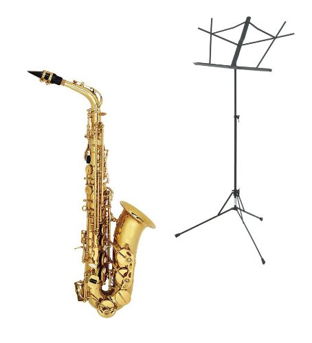 Conductor Model 300 Alto Saxophone - Gold Lacquer w Case, Accessories, Music Stand and 1 Year Warranty