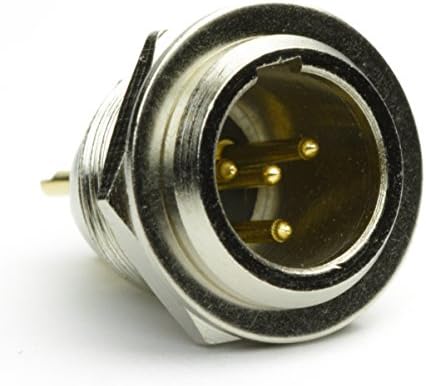 CRJ Mini 4-Pin Male XLR TA4F Panel Mount Connectors, Pack of 2