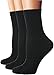 Flora&Fred Women's 3 Pair Pack Cable Knit Wool Crew Socks