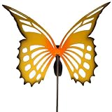 Large Metal Butterfly Garden Stake - Yellow