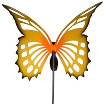 Large Butterfly Garden Stake - Yellow