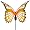 Large Butterfly Garden Stake - Yellow