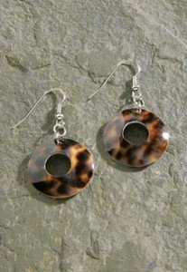 Hawaiian Earrings Glass Bead Circle