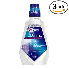 Crest 3D White Multi-Care Whitening Fresh Mint Rinse, 32-Fluid Ounce (Pack of 3) Packaging may Vary