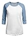 RubyK Womens Lightweight Round Neck 3/4 Sleeve Raglan Baseball T Shirt