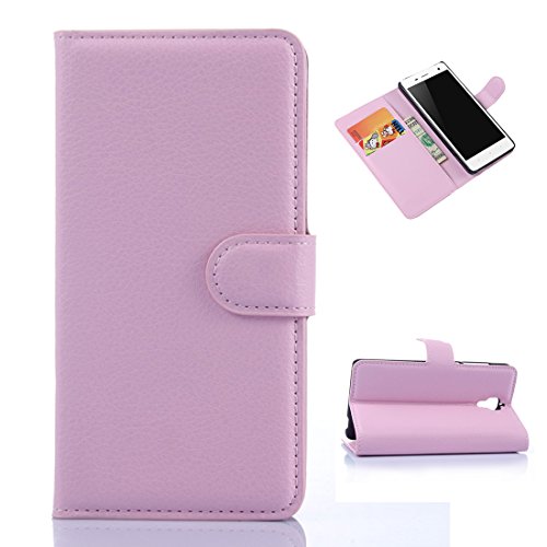Xiaomi Mi 4 Case, [FE] [Wallet Function] with Credit Card Slots, [Stand Function] Folio Stand Case, Ultra Thin Flip Cover Case for Xiaomi Mi 4 (Pink)