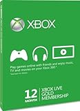 Xbox LIVE Gold 12-Month Membership Card (Xbox 360)