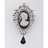 BeautifulCameoOvalShapePinBrooch