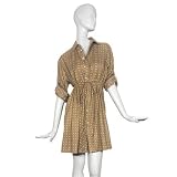 Echo Design Cotton Pin Dot Shirtdress~Navy~Small