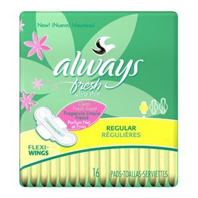 Always Ultra Regular With Wings, Clean Scent Thin Pads 16 Count