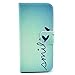 iPhone 5C Case, Speedtek Smile Pattern Premium PU Leather Wallet Flip Protective Skin Case with Magnetic Closure for Apple iPhone 5C (2013) (Built-in Credit Card/ID Card Slot)