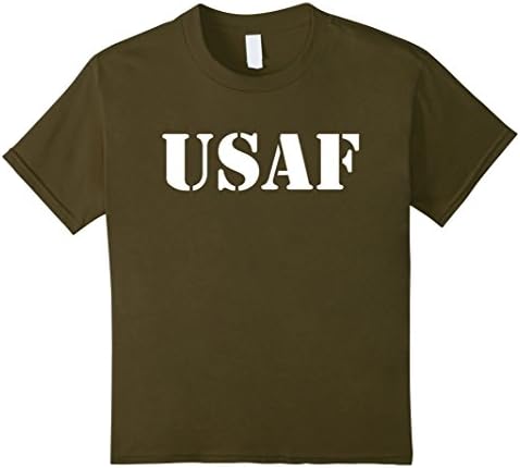 Kids USAF Air Force Physical Training US Military PT T Shirt 12 Olive