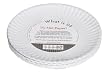 "What Is It?" Reusable White Dinner Plate, 9 Inch Melamine, Set of 4