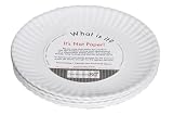 "What Is It?" Reusable White Dinner Plate, 9 Inch Melamine, Set of 4