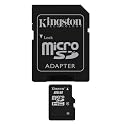 Kingston 8 GB microSDHC Class 4 Flash Memory Card SDC4/8GB