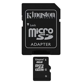 Kingston 8 GB microSDHC Class 4 Flash Memory Card SDC4 8GB by