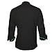 10oz apparel Long Sleeve Black Chef Jacket with Neon Green Piping L