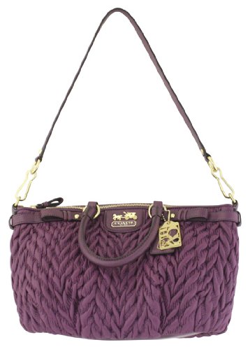 Coach Signature Madison Nylon Sophia Satchel Plum Coach Signature Madison Nylon Sophia Satchel Plum