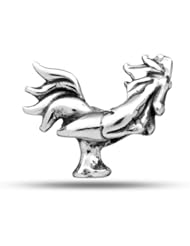 Sterling Silver Rooster Bead