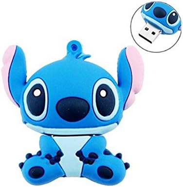 OSC 32GB Cute Cartoon Stitch Shaped USB 2.0 Flash Drive / Memory Stick -Blue