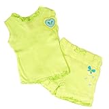 Precious Creations Green Tank Short Set with Heart Applique, Available in Various Sizes
