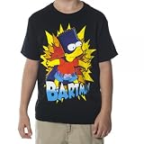 Simpsons Bartman Boys Black Tee (Medium)