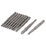 uxcell トルクス・セキュリティ・ドライバービット　グレー　40mm長さ　 2.3mmヘッド　10個入り