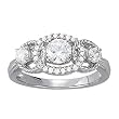 18K White Gold Diamond Engagement Ring
