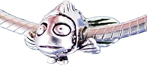 LifeSong Collection Women's Sterling Silver Plated European Charm Bead Clown Fish