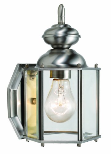 Design House 514877 Augusta Outdoor Downlight, 11-Inch by 5.5-Inch, Satin Nickel
