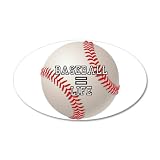 22x14 Oval Wall Vinyl Sticker Baseball Equals Life