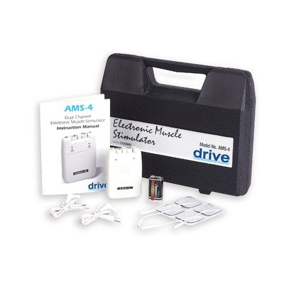 Portable Electronic Muscle Stimulator (EMS) with Timer and Carrying Case