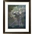 Night Bombing Raid: Allied Bombers Run the Gauntlet of the Enemy's Searchlights Framed Art Poster Print by Thomas Maybank, 27x33