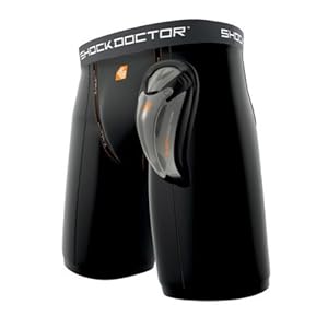 Shock Doctor Boy's Compression Short with BioFlex Cup (Medium, Black)